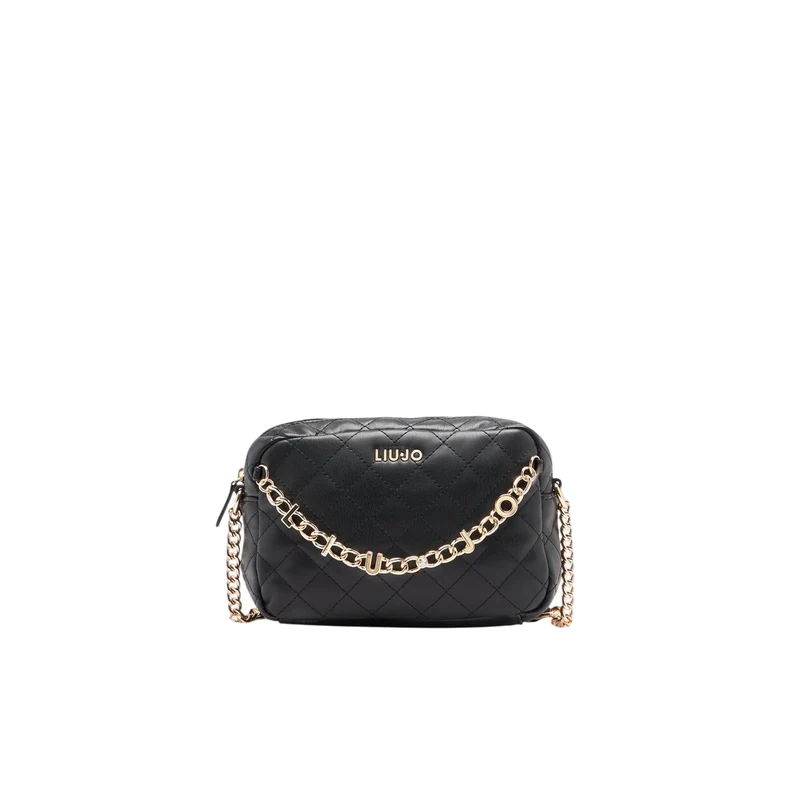 Borsa a tracolla da donna in nero matelassé