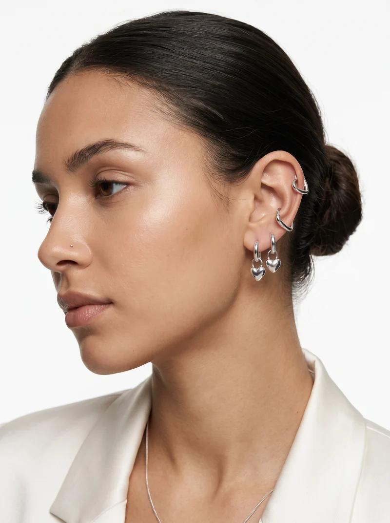 Orecchini: 2 Paia di Cuori - Argento