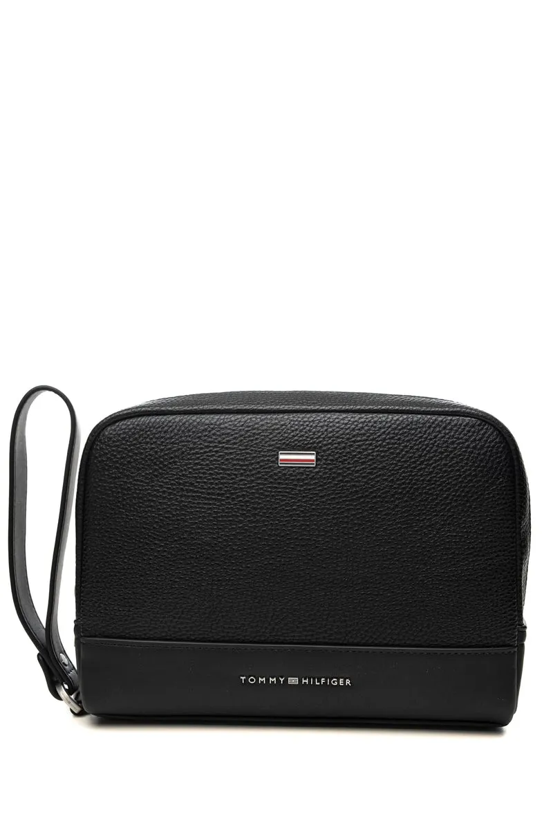 Pochette Tommy Hilfiger Th Central Pouch Fw Da Uomo Nera In Poliuretano