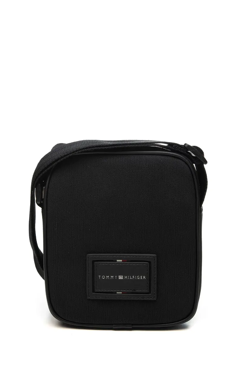 Borsello Tommy Hilfiger Th Foundation Mini Rt Da Uomo Nero In Poliuretano