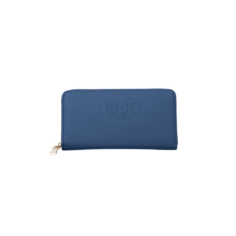 Portafoglio Donna zip around grande Blu