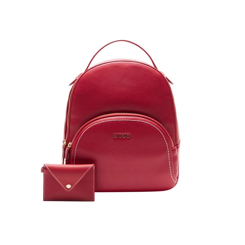 Zainetto Donna in similpelle con portamonete Rosso