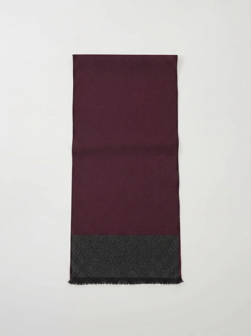 Sciarpa uomo righe oblique eleganti - Bordeaux