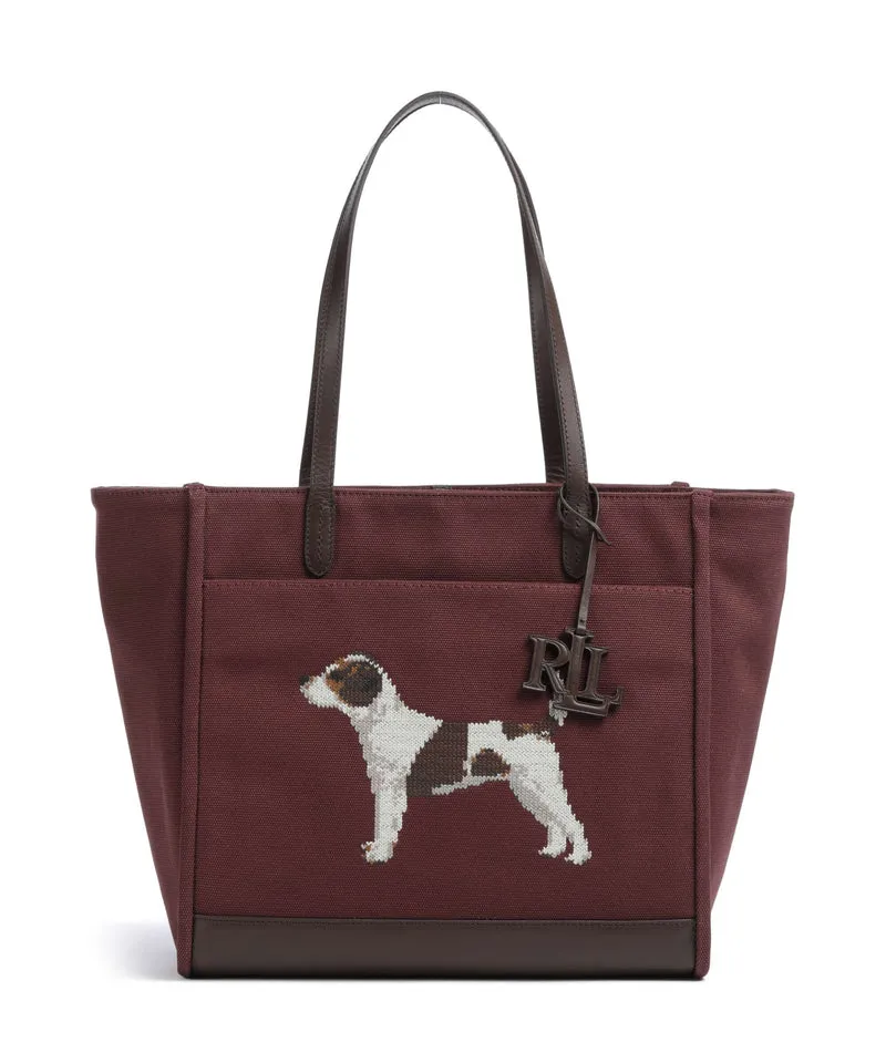Lauren Ralph Lauren Cameryn Large Borsa shopper dark garnet/chestnut brown