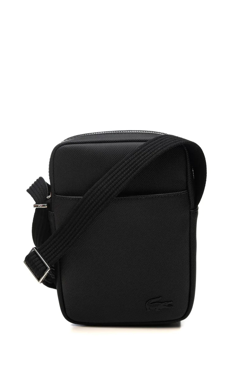 Borsello Lacoste Slim Vertical Camera Bag Da Uomo Nero In Poliuretano