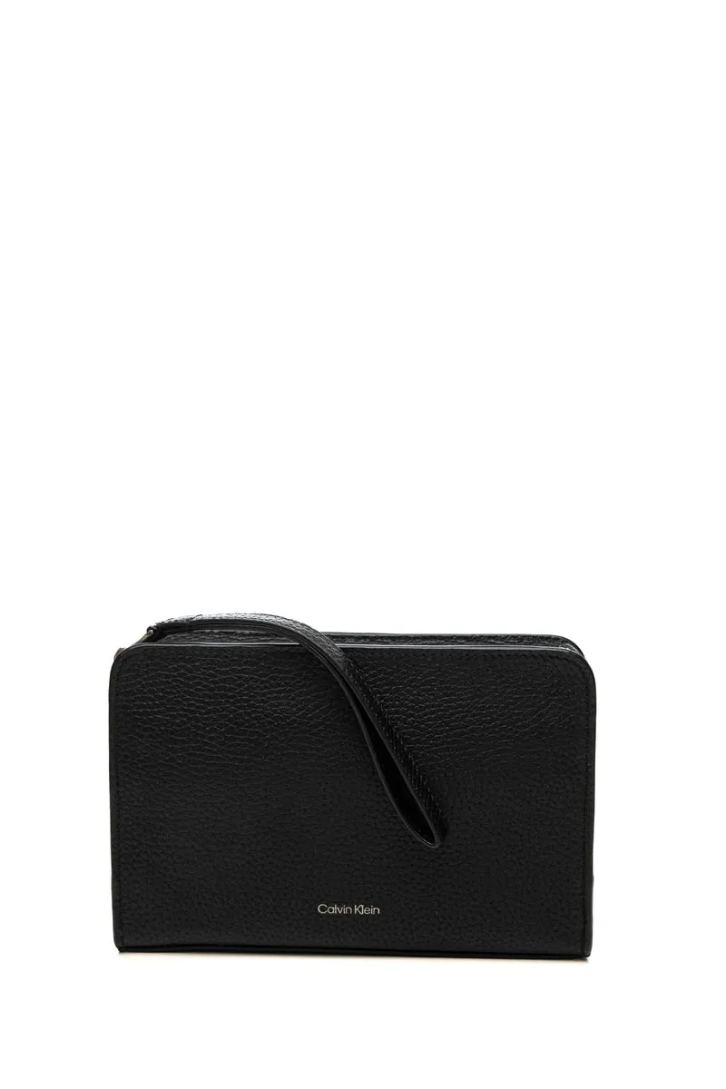 Pochette Calvin Klein Foil Emboss S Washbag Da Uomo Nera In Poliuretano