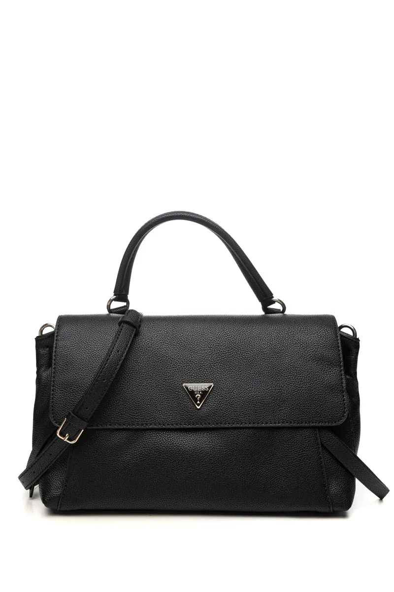 Borsa Guess Devon Top M Da Donna Nera In Poliuretano