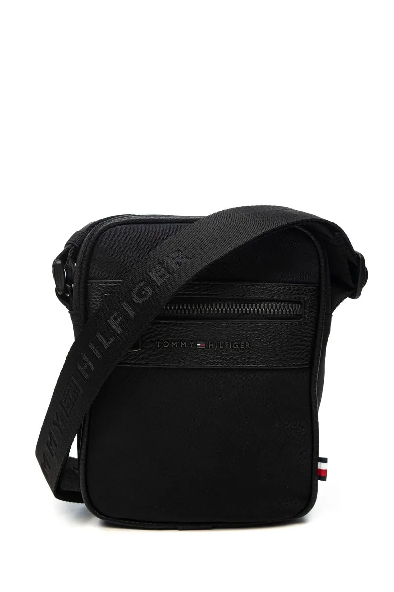 Borsello Tommy Hilfiger Th Repreve Mini Rt Da Uomo Nero In Tessuto