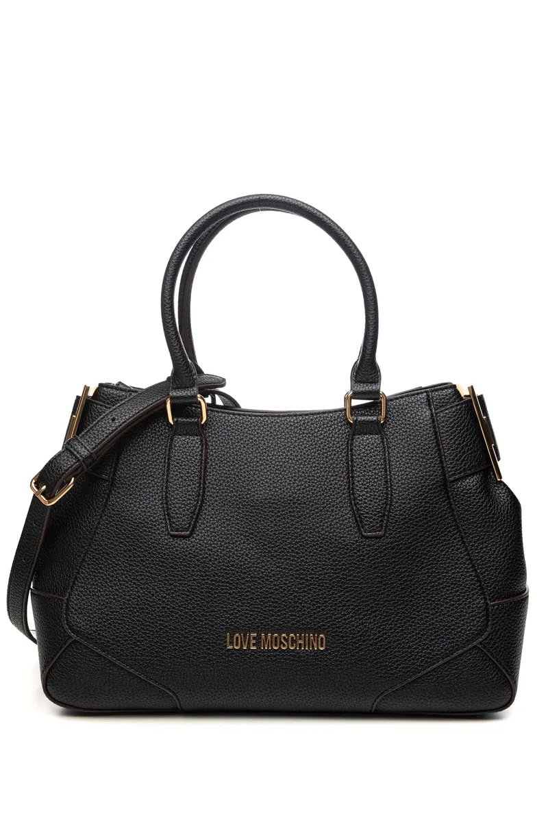 Borsa Love Moschino Grs Pu Sh Da Donna Nera In Poliuretano
