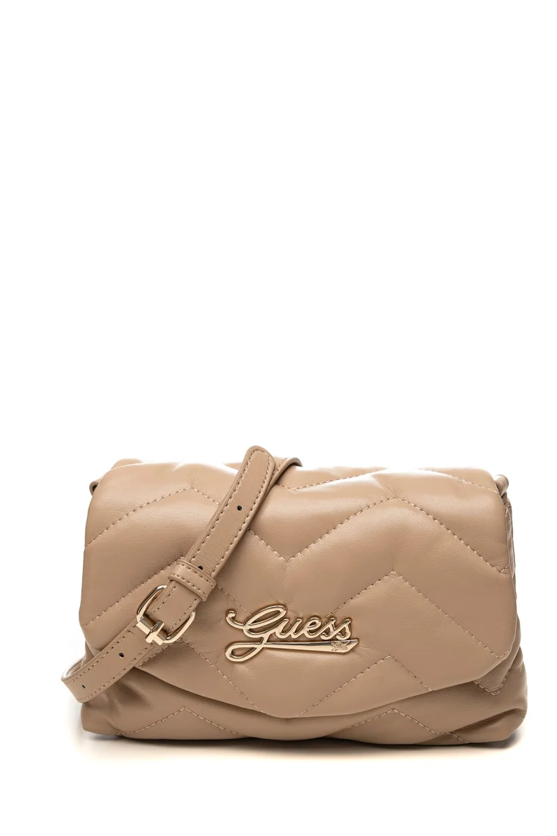 Borsa Guess Crossbody Mini Cnv 7 Y Up Da Bambina Beige In Poliuretano