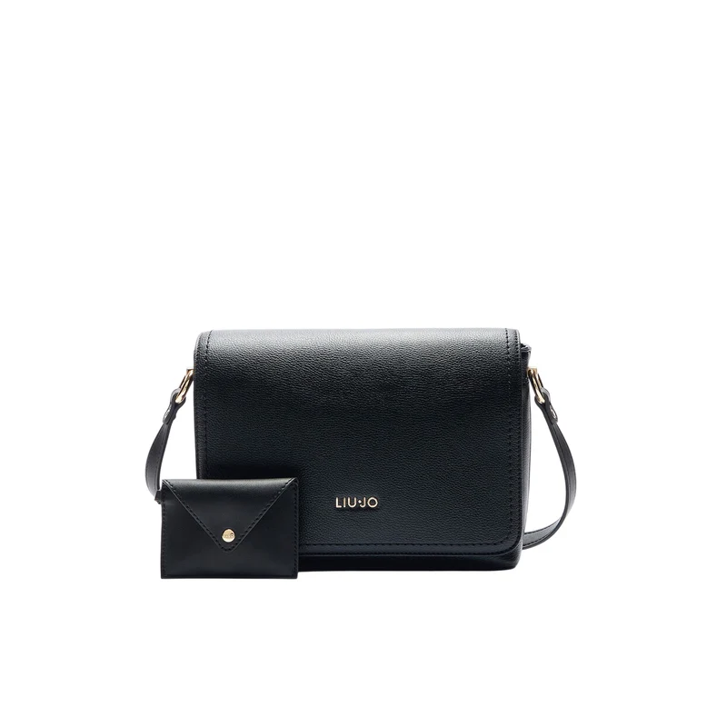 Borsa a tracolla da donna con pochette Nera