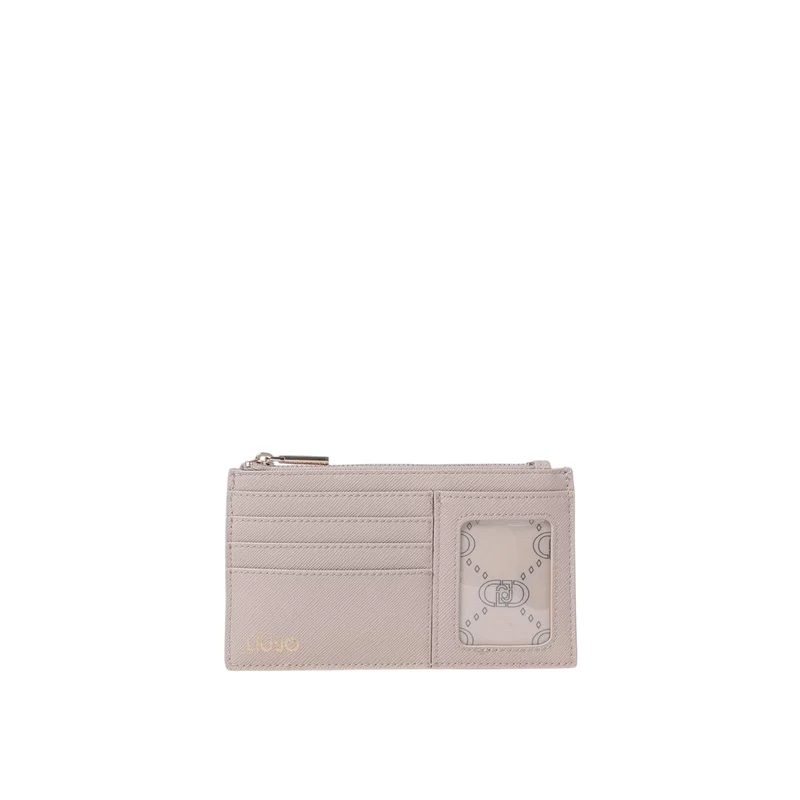 Portacarte da Donna con zip Beige