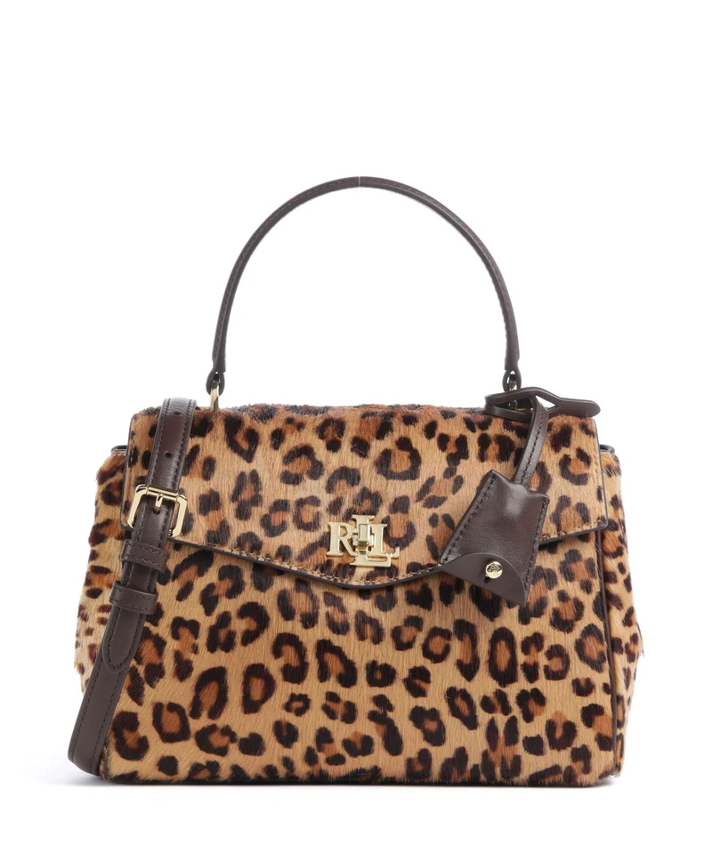 Lauren Ralph Lauren Farrah Small Borsa a mano modern leopard/chestnut brown