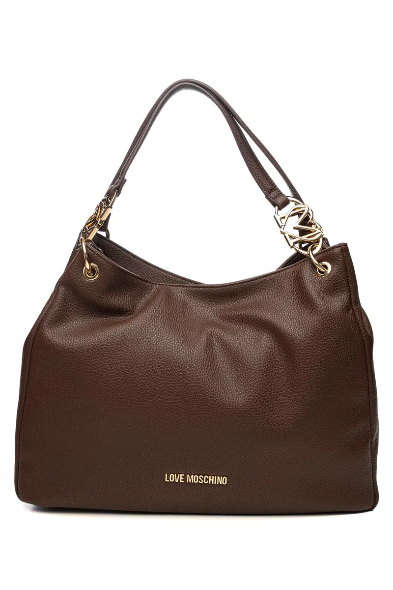 Borsa Love Moschino Pu Hb L Da Donna Marrone Cioccolato In Poliuretano