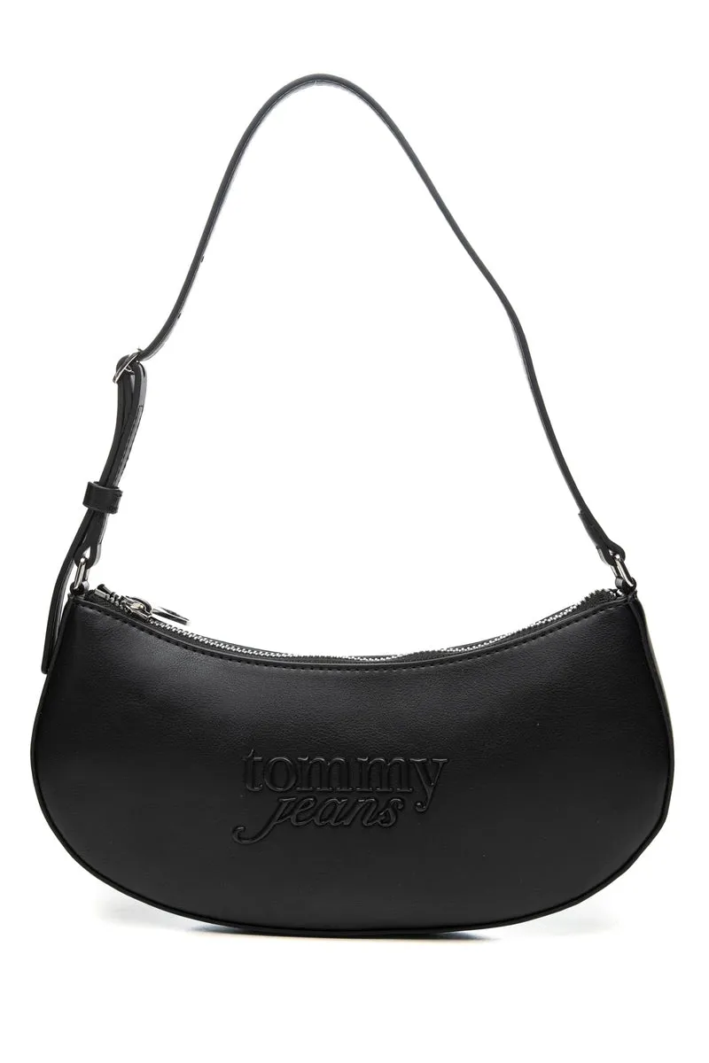 Borsa Tommy Hilfiger Tjw Must Sh Fw Da Donna Nera In Poliuretano