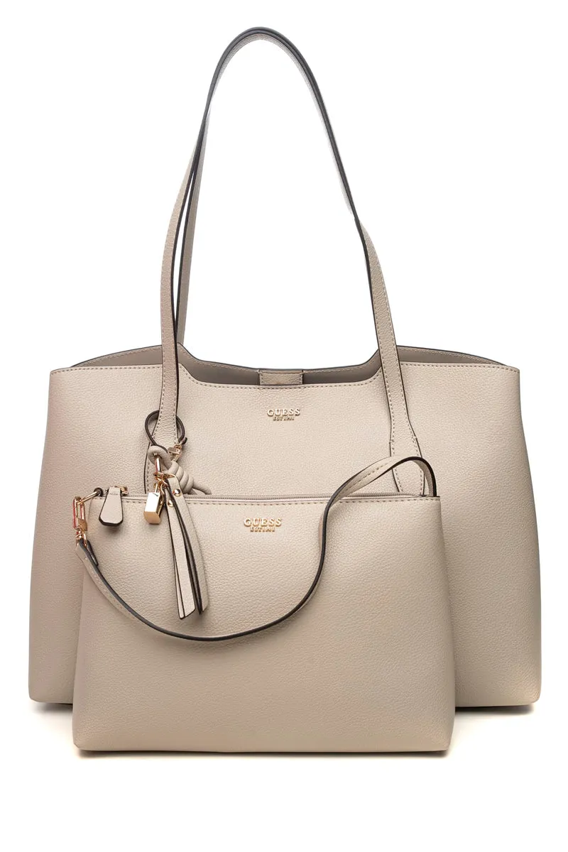 Borsa Guess Melody 2 In 1da Donna Light Taupe In Poliuretano