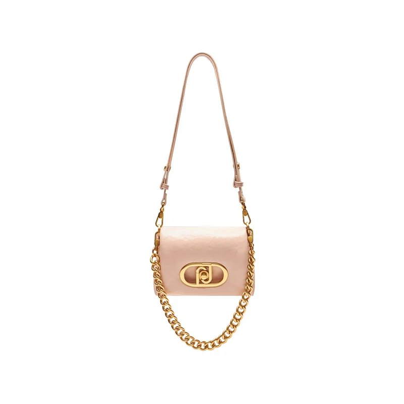 Borsa a spalla piccola LaPuffy tinta unita rosa