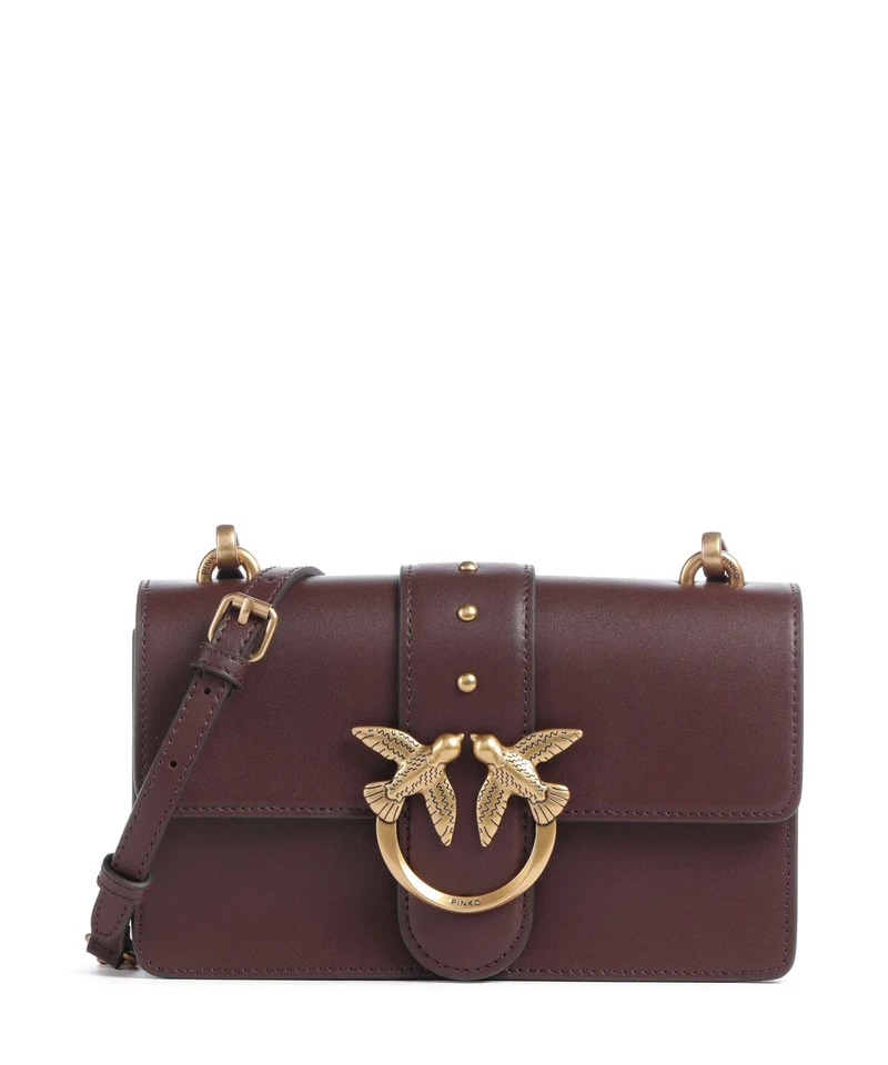 Pinko Love One Mini Borsa a tracolla borgogna/antique gold