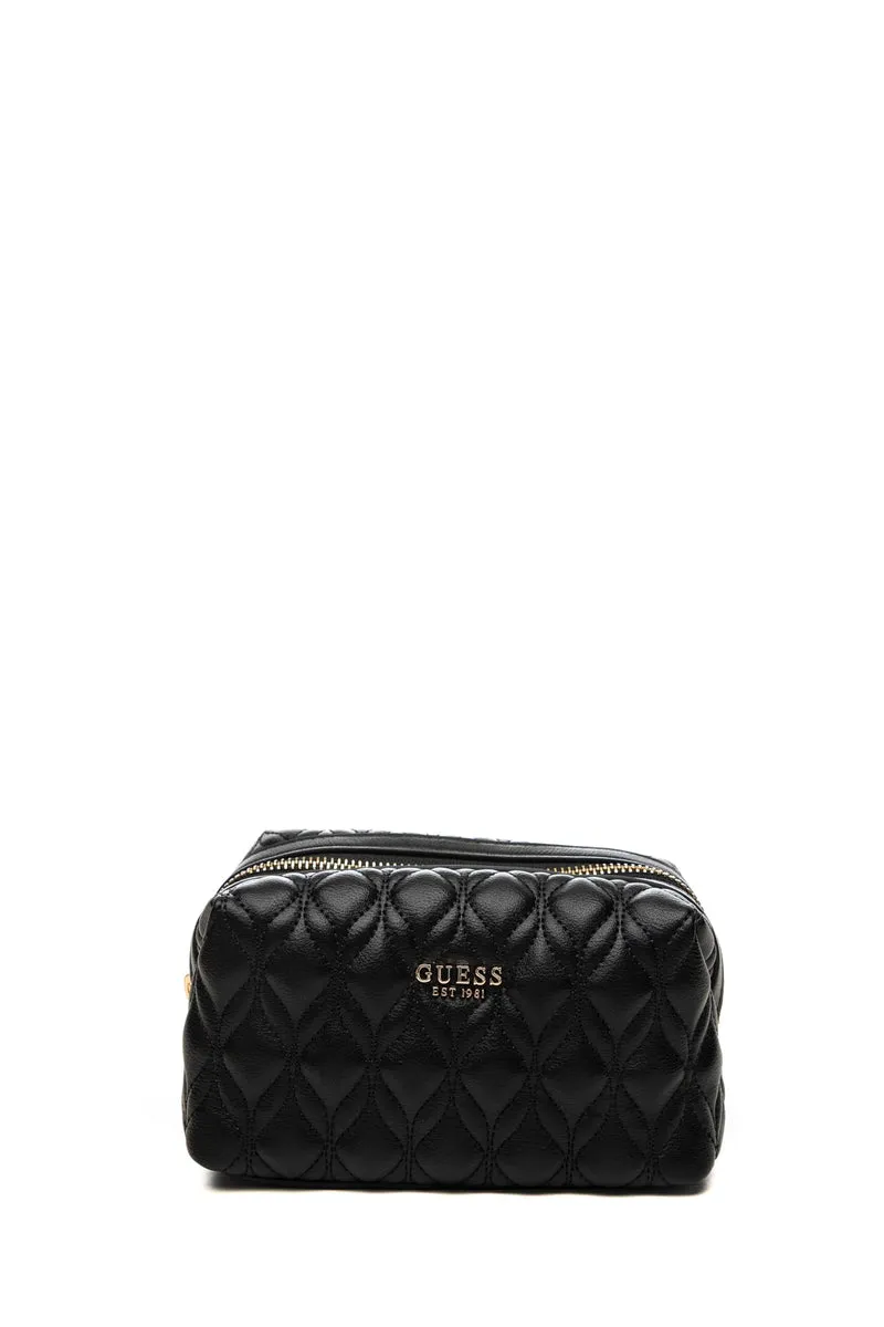 Pochette Guess Maxine Quilted Da Donna Nera In Poliuretano