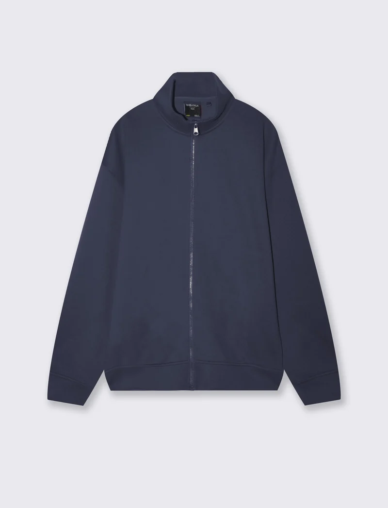 Felpa Cardigan Soft Touch Relaxed Fit - Avion