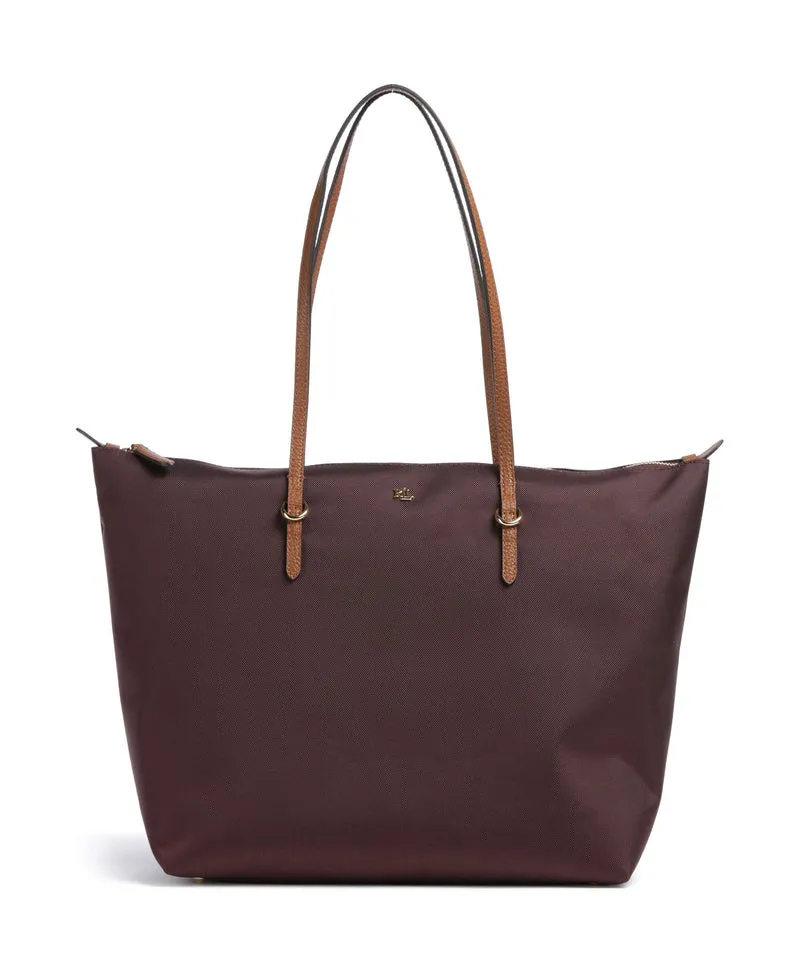 Lauren Ralph Lauren Keaton 31 Borsa shopper dark garnet/lauren tan