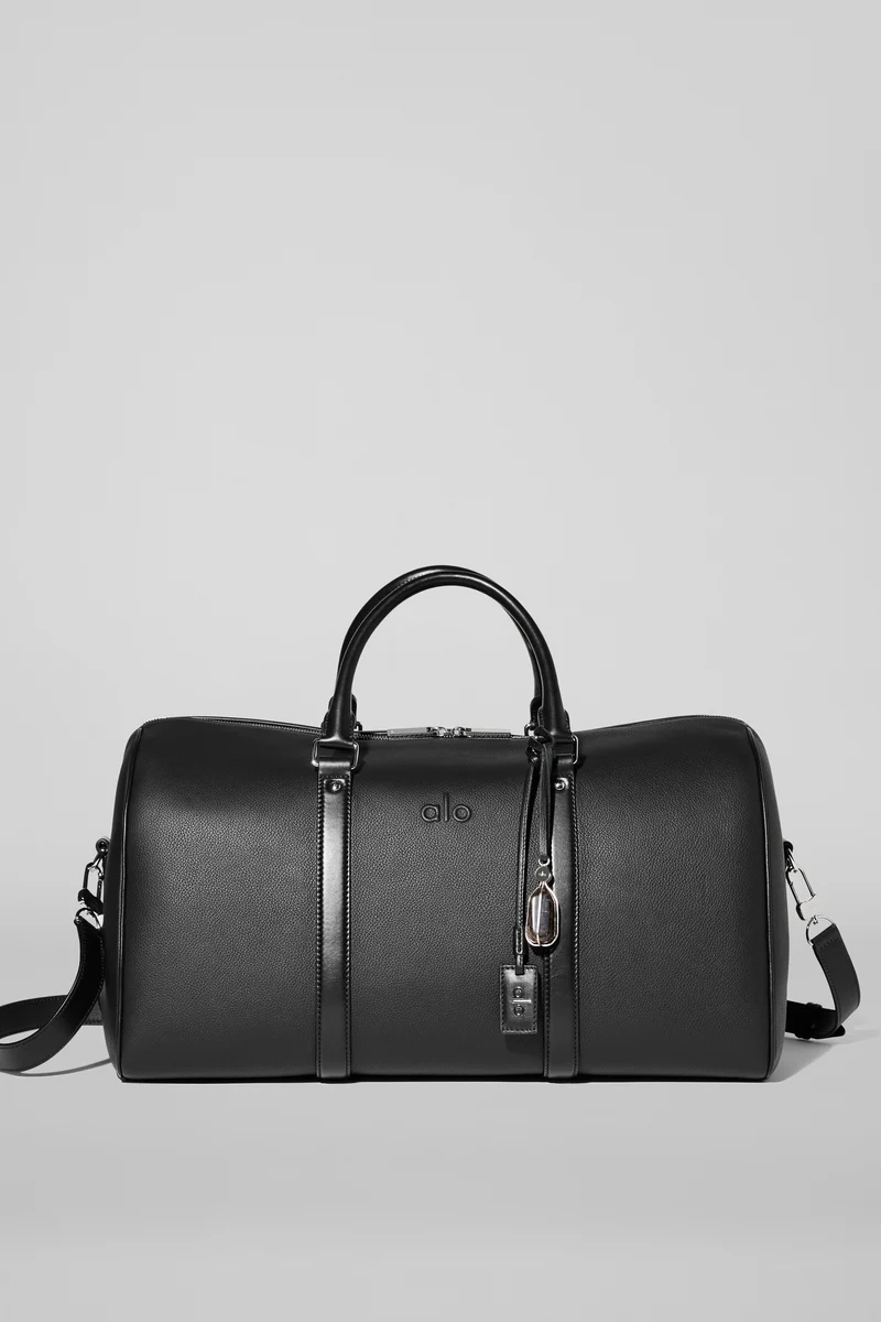 ALO Voyage Duffle - Black Leather