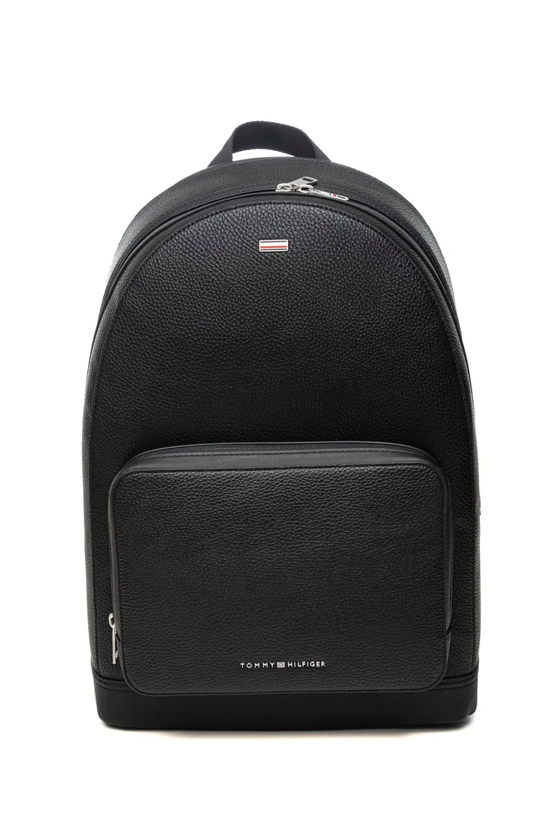 Zaino Tommy Hilfiger Th Central Backpack Da Uomo Nero In Poliuretano
