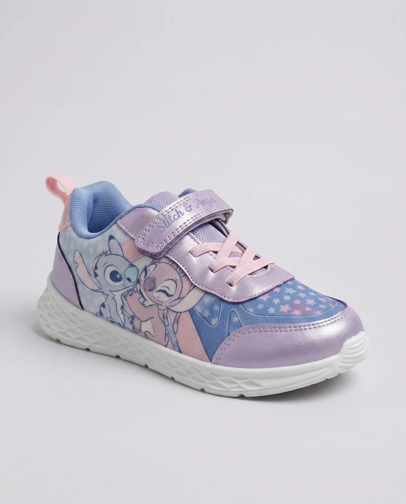 Sneakers Lilla con Strappo e Stampa Stitch - Lilla