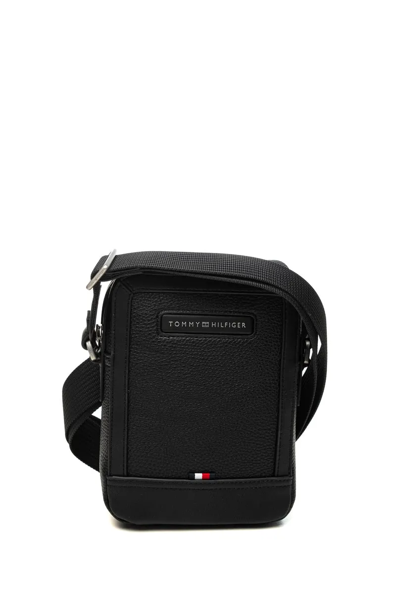 Borsello Tommy Hilfiger Th Central Mini Rt Da Uomo Nero In Poliuretano