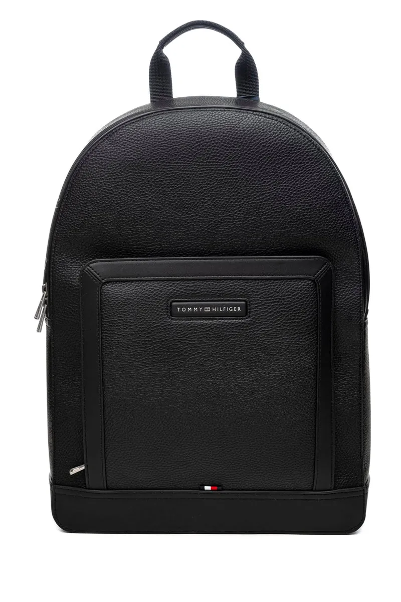 Zaino Tommy Hilfiger Th New Central Backpack Da Uomo Nero In Poliuretano