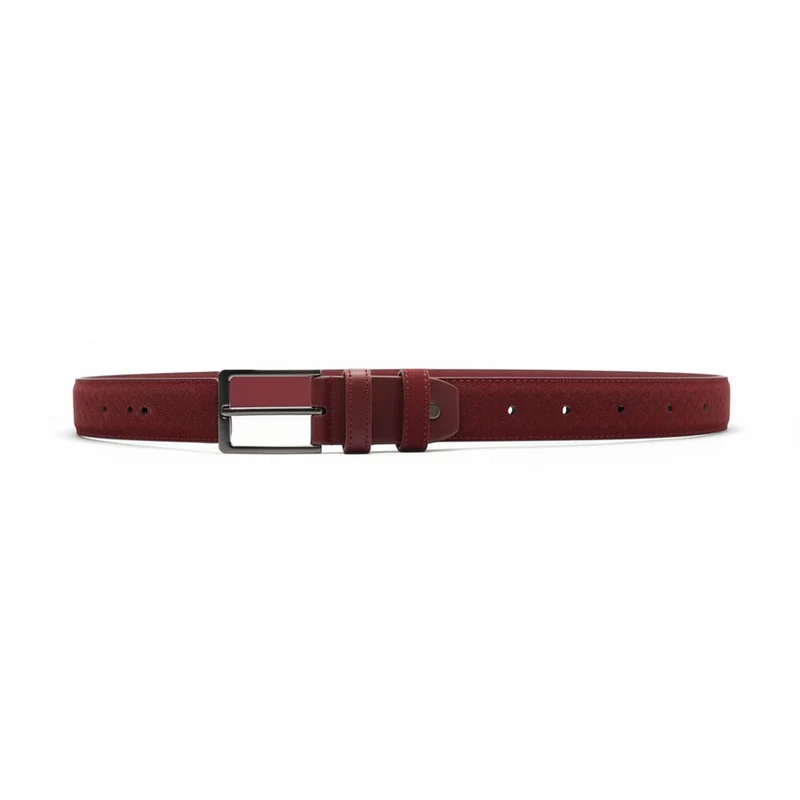 Cintura uomo suede intrecciata fusto - Bordeaux