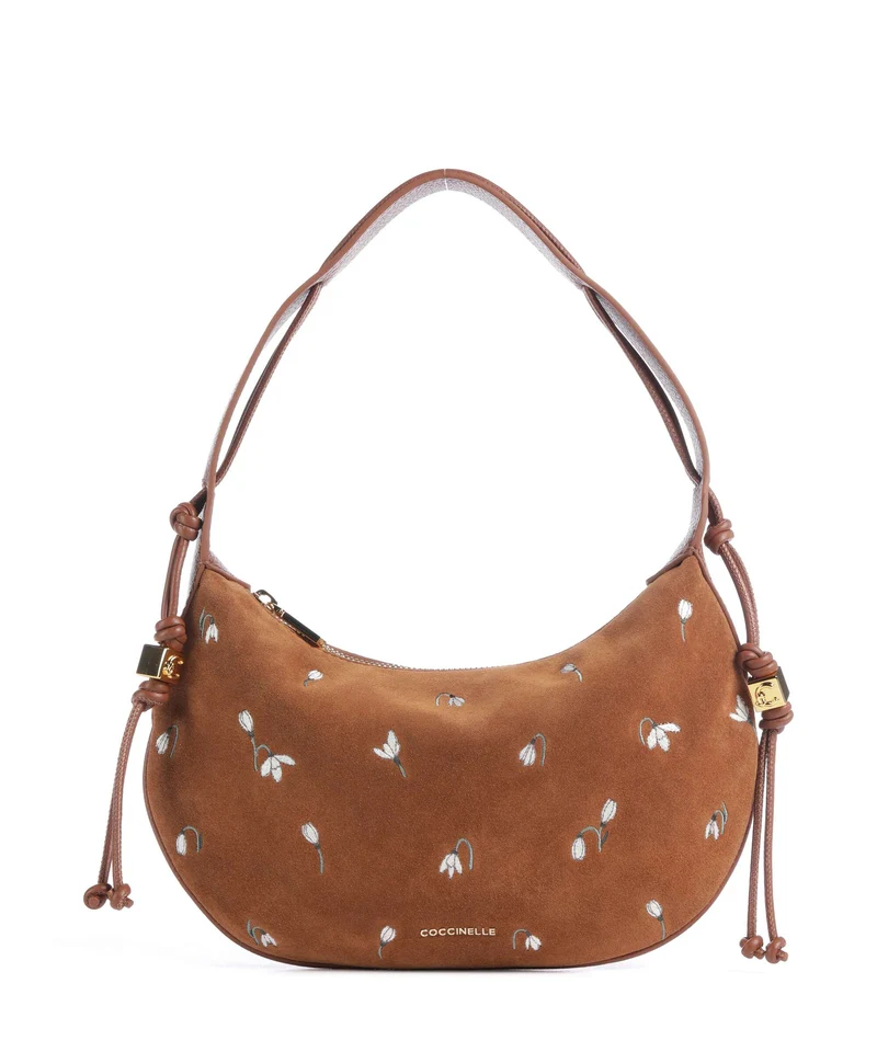 Coccinelle Thess Suede Borsa hobo cognac