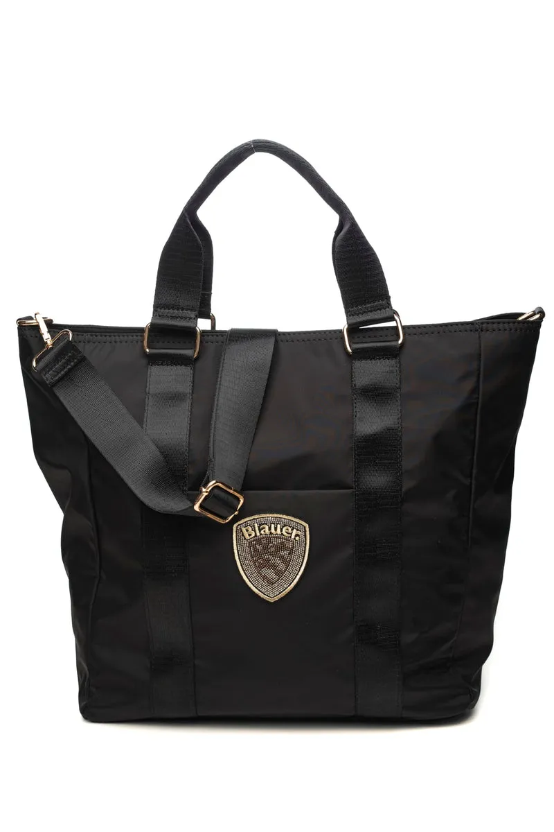 Borsa Da Mare Blauer Silva 01 Shopper Da Donna Nera In Nylon
