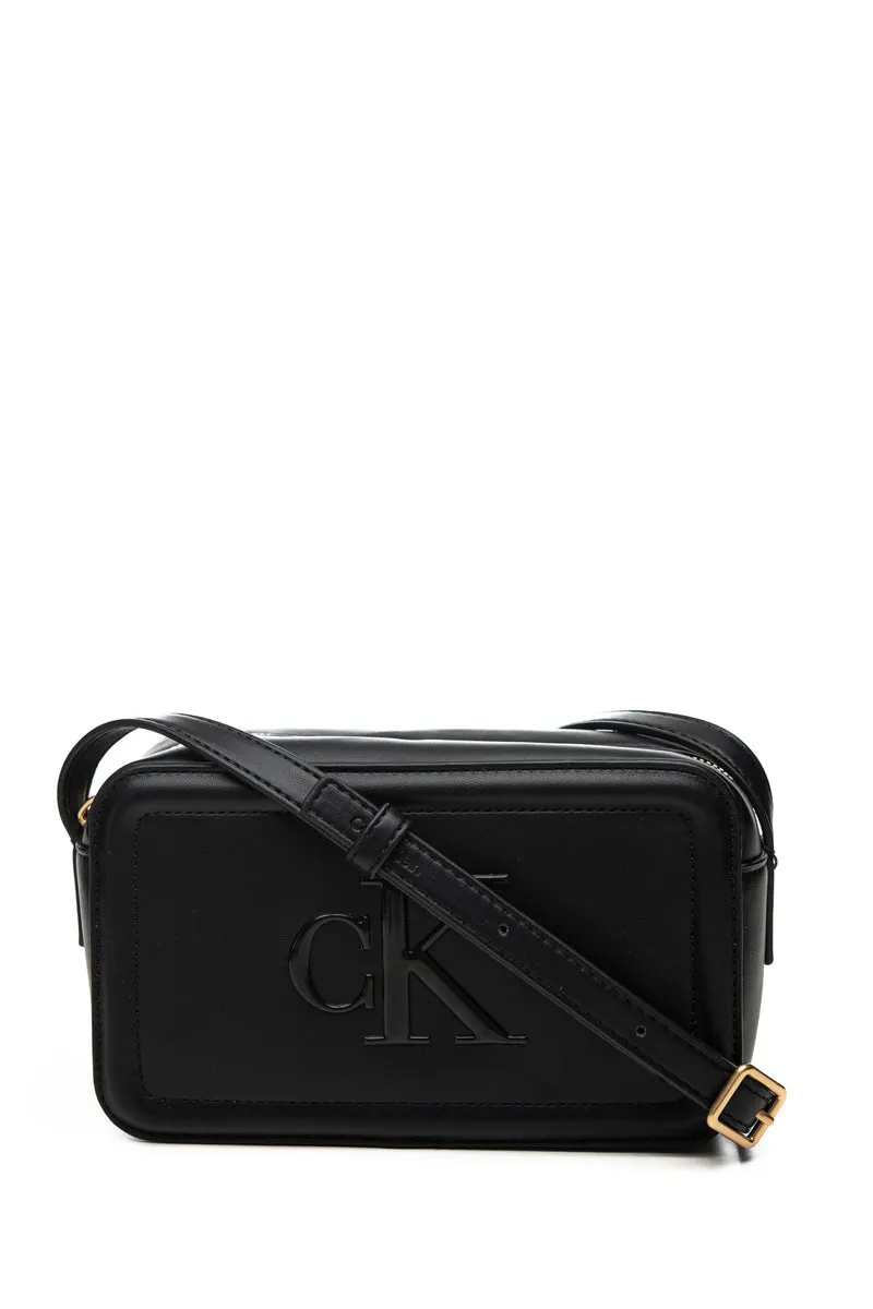 Borsa Calvin Klein Raised Cm Bag Da Donna Nera In Poliuretano