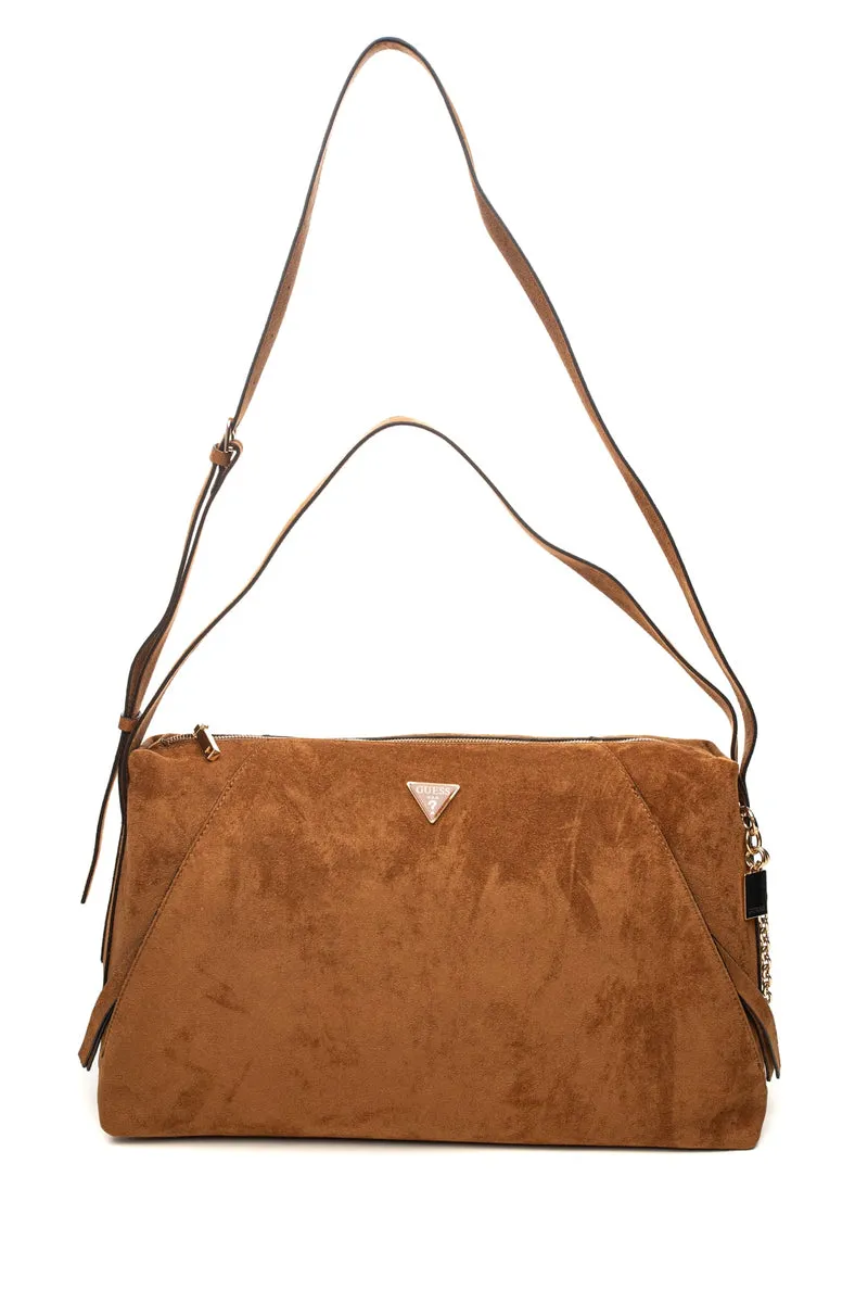 Borsa Guess Devon L Sh Da Donna Daino In Simil Suede