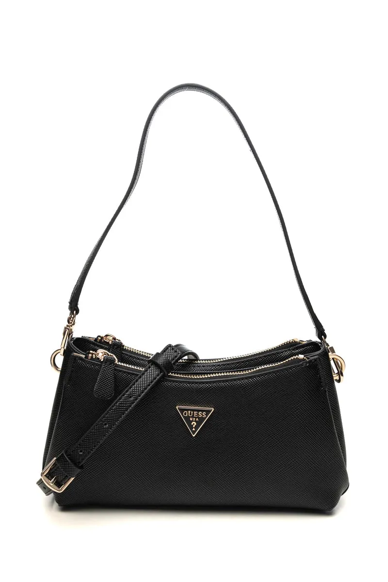 Borsa Guess Noelle 2 Mini Da Donna Nera In Poliuretano