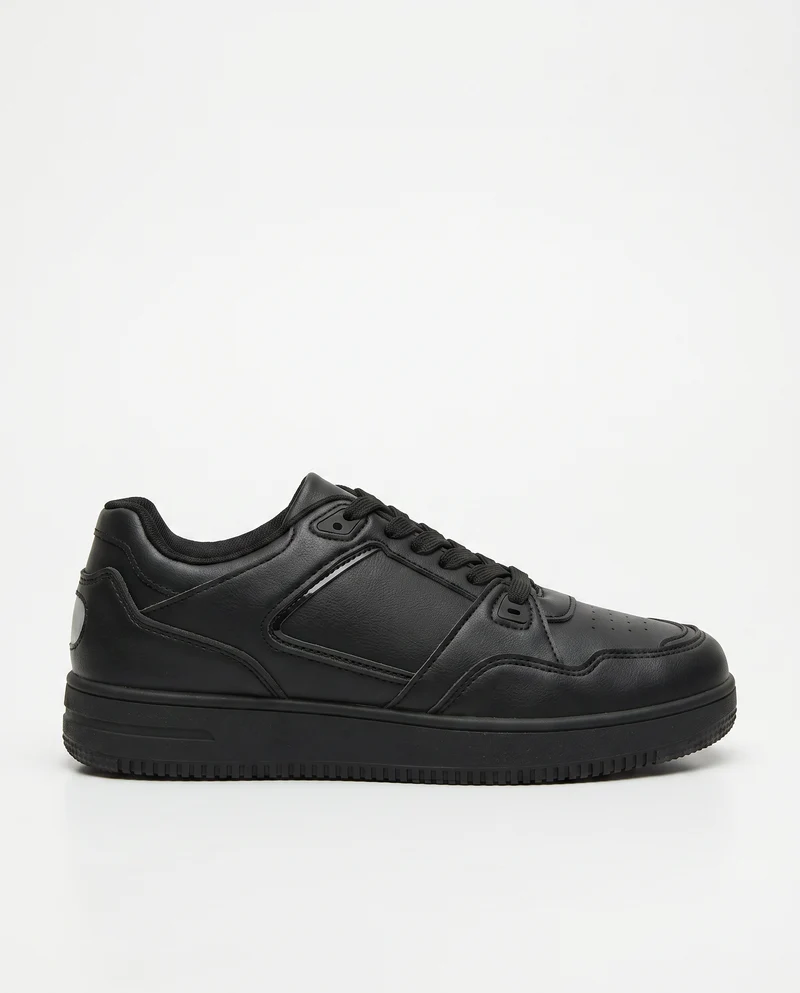 Sneakers total black in poliuretano nero - Nero