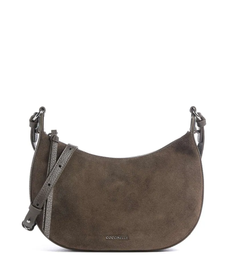 Coccinelle Fujiko Suede Borsa a tracolla fango