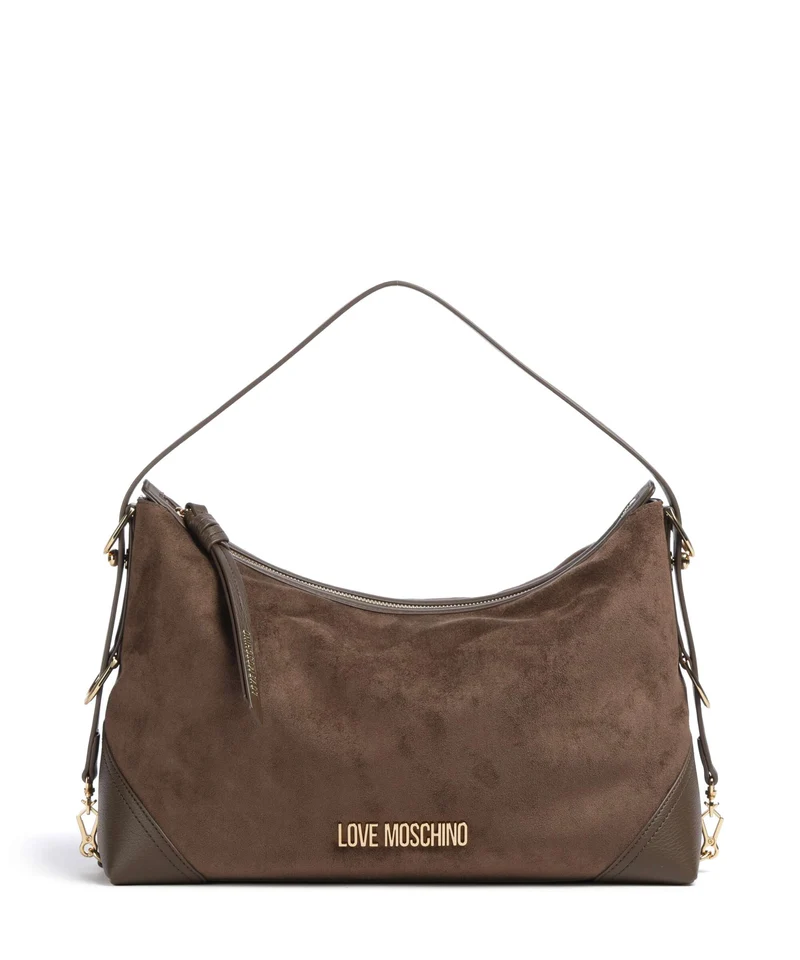 Love Moschino Signature Borsa hobo marrone