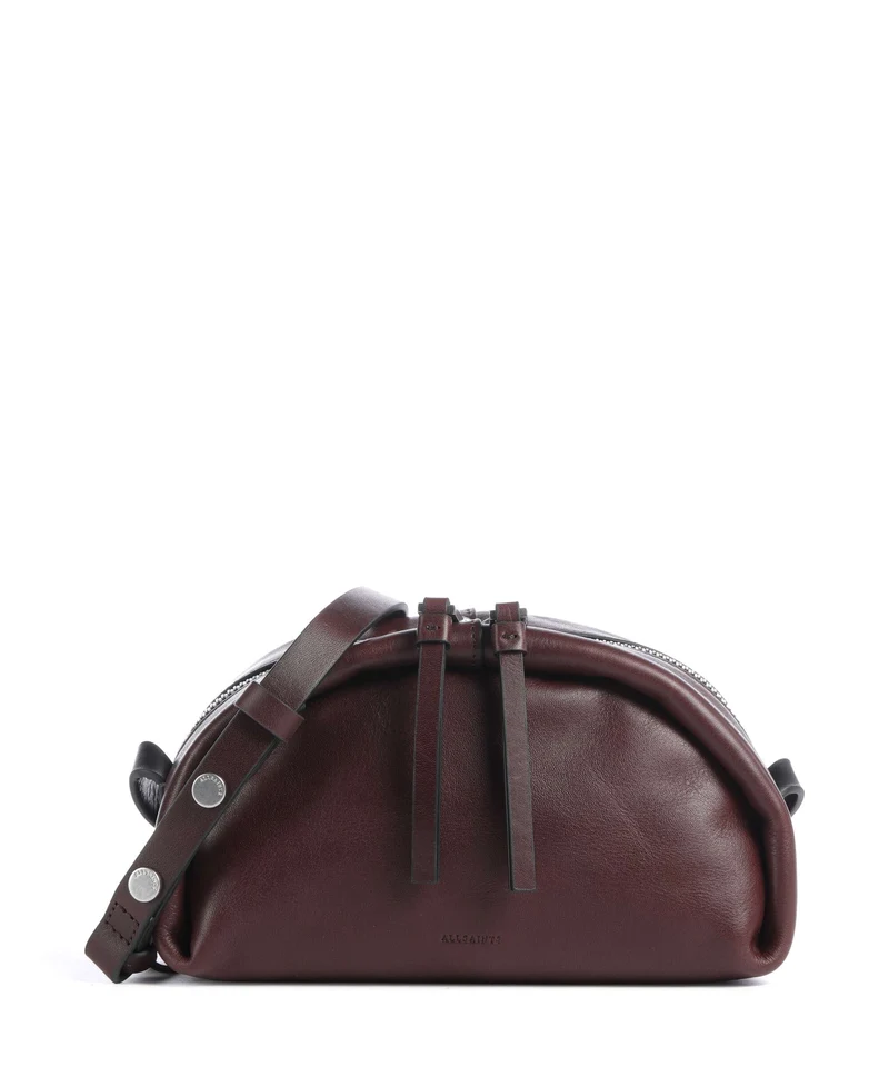 AllSaints Rosalie Arc Borsa a tracolla burgundy red
