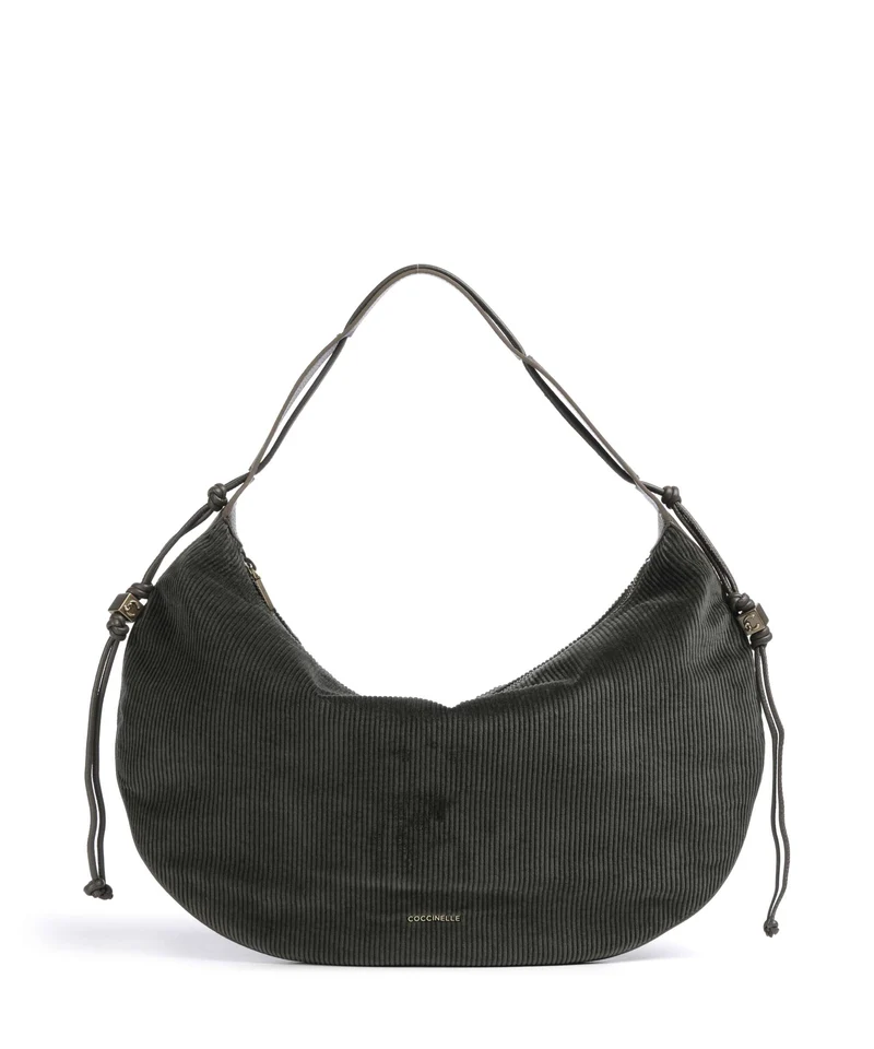 Coccinelle Thess Corduroy Borsa hobo fango
