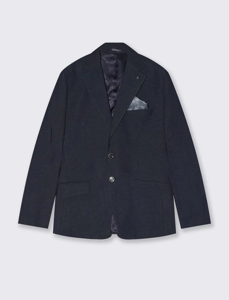Blazer Formal Fit con Dettagli Eleganti - Blu