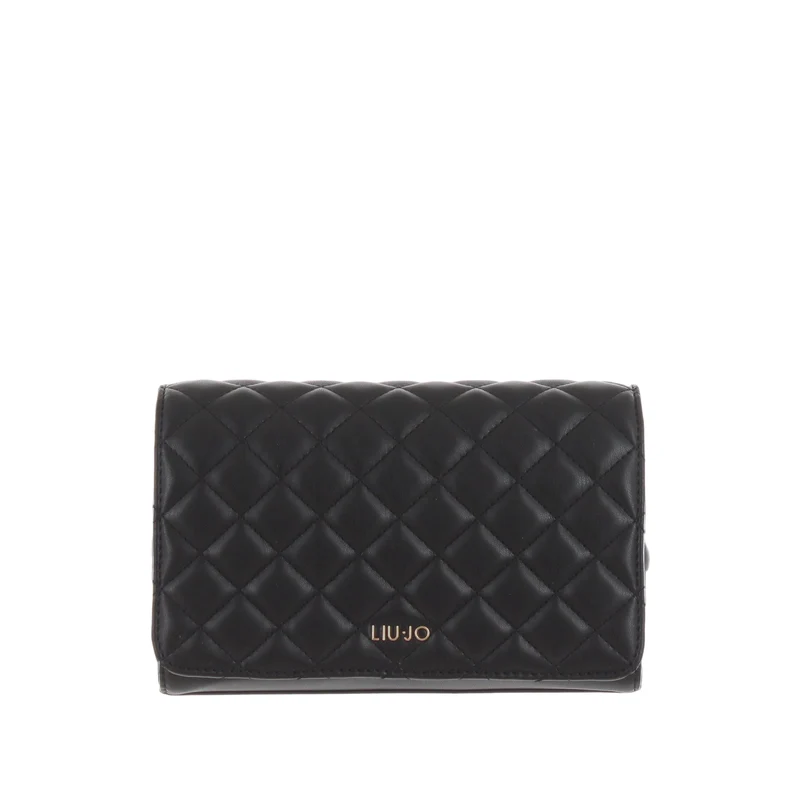 Borsa a tracolla mini design a rombi nero
