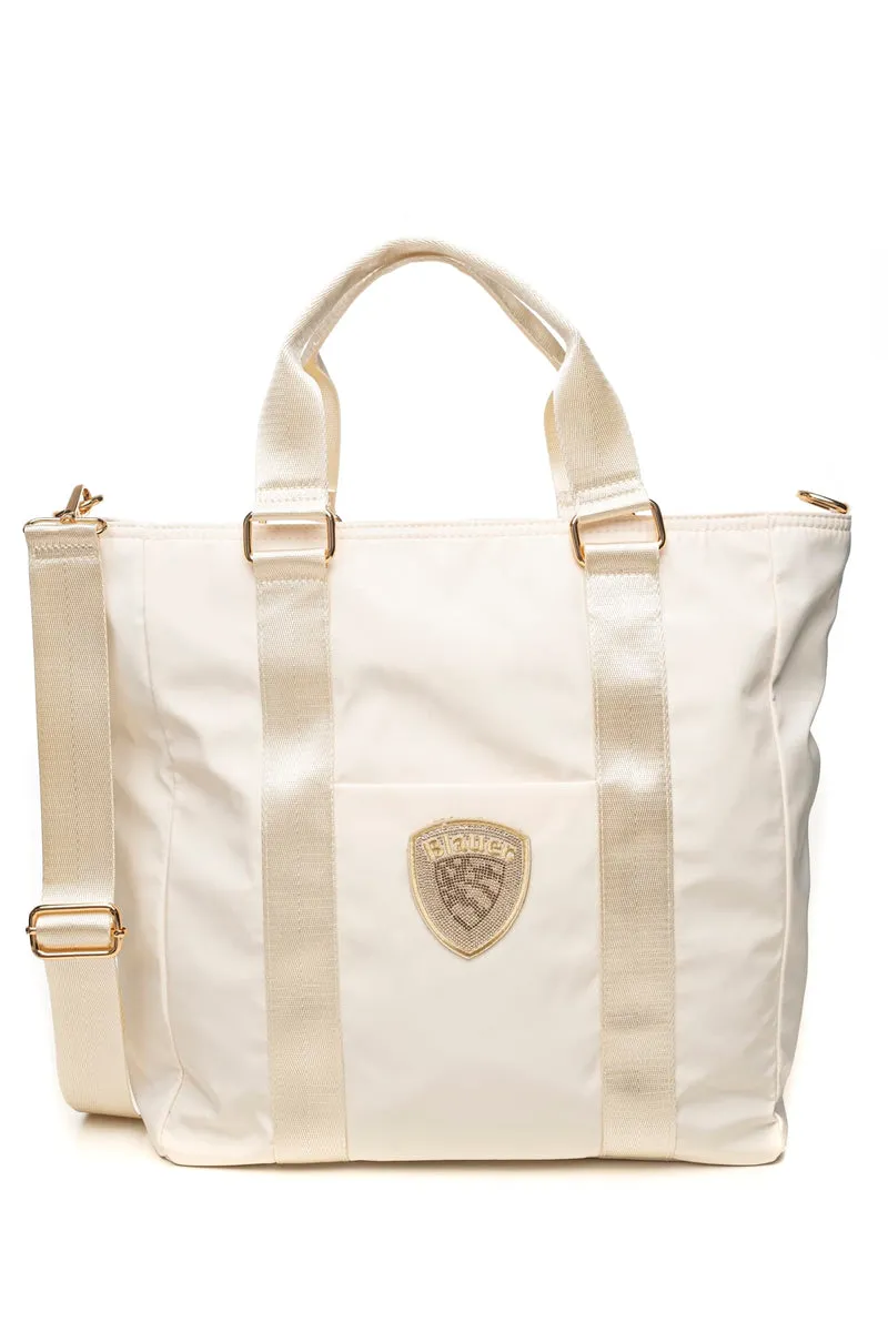 Borsa Da Mare Blauer Silva 01 Shopper Da Donna Avorio In Nylon