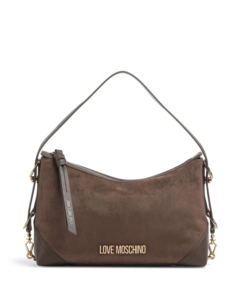 Love Moschino Signature Borsa hobo marrone