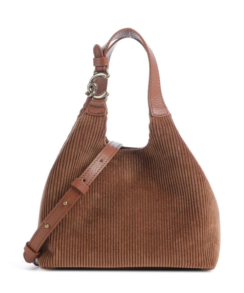 Coccinelle C-Easy Corduroy Borsa a mano cognac