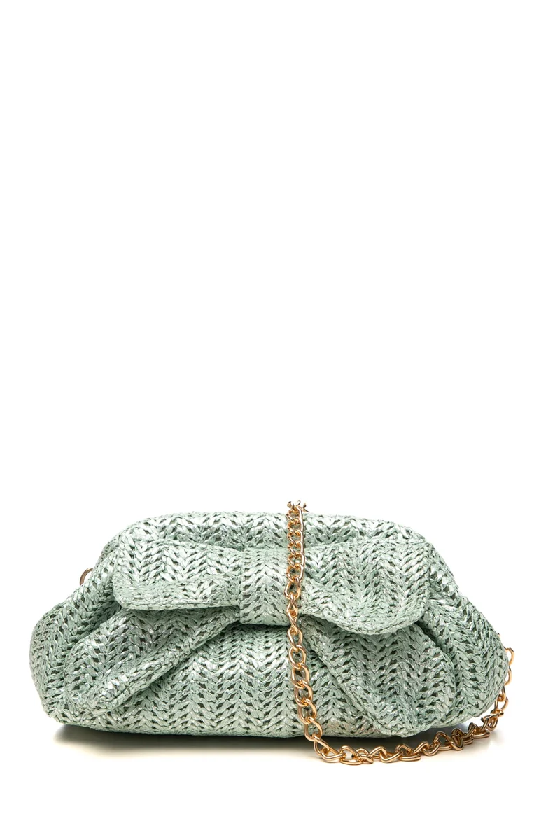 Borsa Pochette Mayoral Flake Da Bambina Acquamarina Metallizzato Silver In Polipropilene