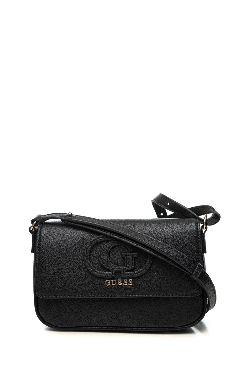 Borsa Guess Isola Cb Flap Cnv S Da Donna Nera In Poliuretano