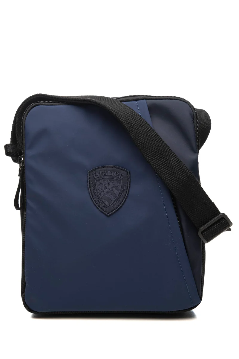 Borsello Blauer Tamso01 Crossbody Da Uomo Blu Zaffiro Nero In Tessuto Di Nylon E Poliestere