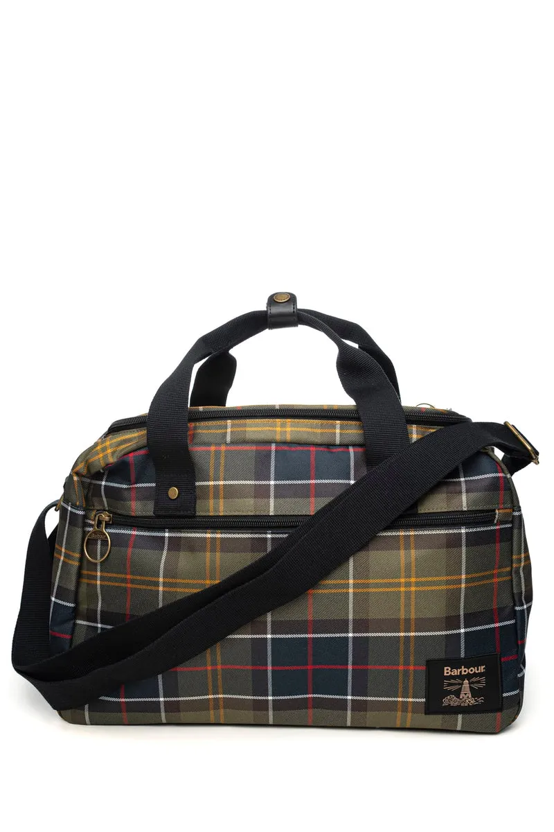 Borsone Barbour Torridon Tartan Flight Unisex Fantasia Verde Blu Marrone In Tessuto